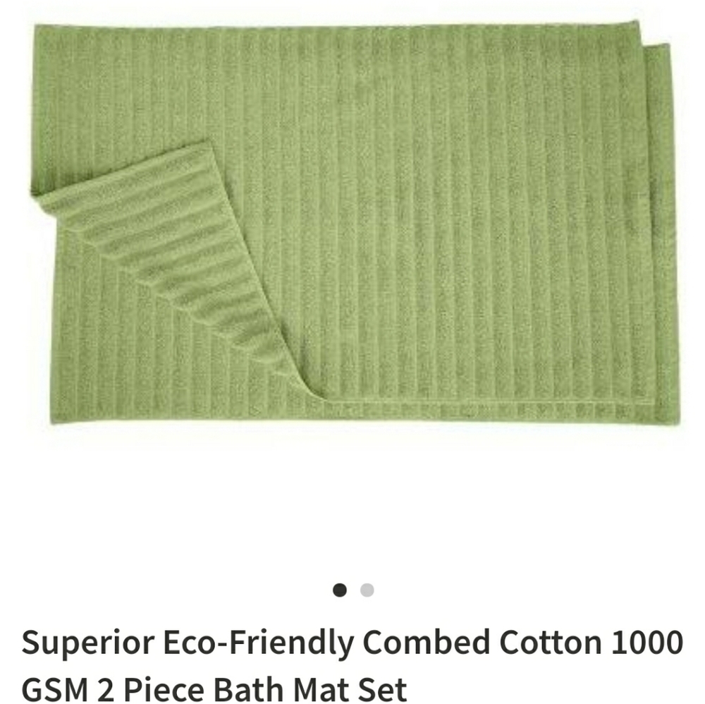 Superior Eco-friendly cotton 2 piece bath mats new